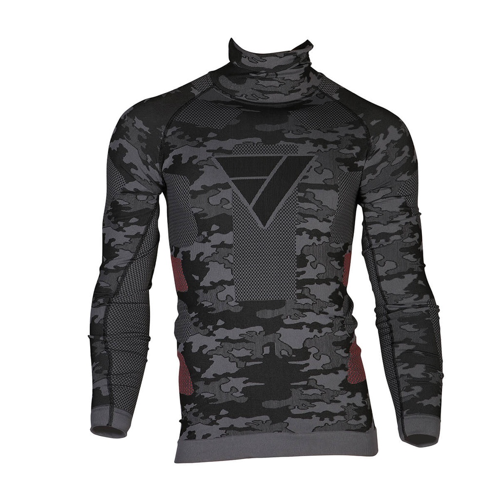 [110655 86 S] Modeka Long sleeve tech dry bandana Camouflage Black (S)