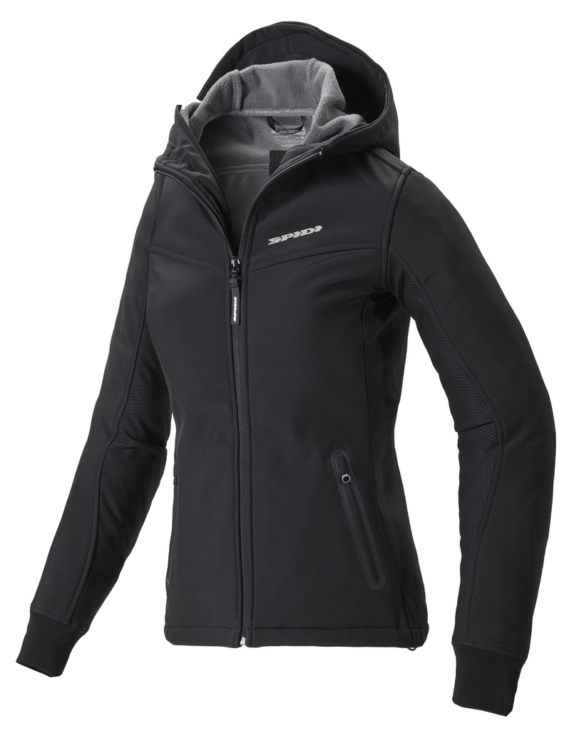 [T229-026-XS] Spidi Hoodie Armor Lady Black (XS)