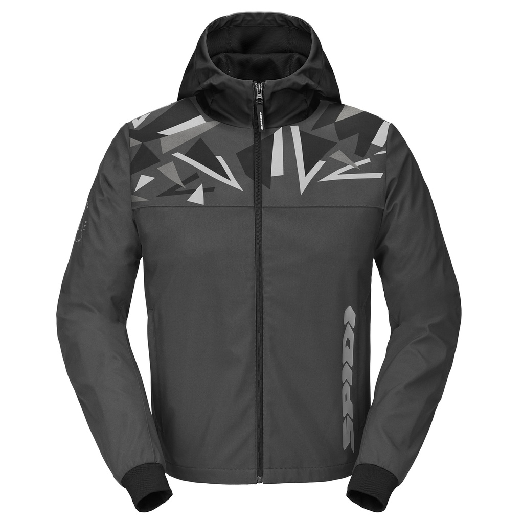 [T347-064-S] Spidi HOODIE EVO SPORT Anthracite/Black (S)