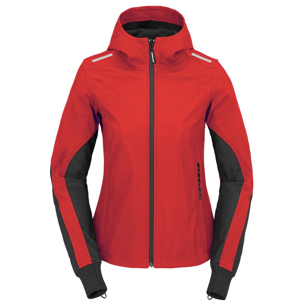 [T334-014-XS] Spidi Hoodie Armor Light Lady Red (XS)