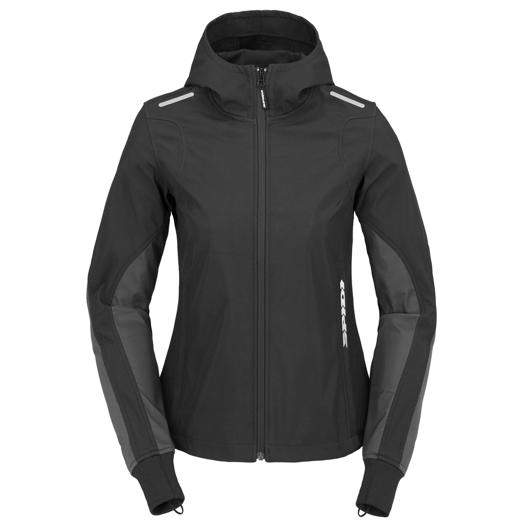 [T334-026-XS] Spidi Hoodie Armor Light Lady Black (XS)