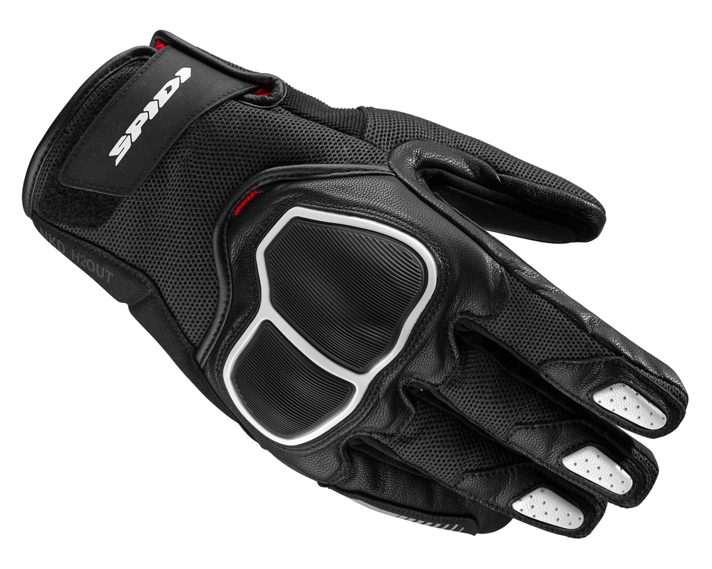 [C113-011-S] Spidi NKD H2OUT GLOVES Black/White (S)