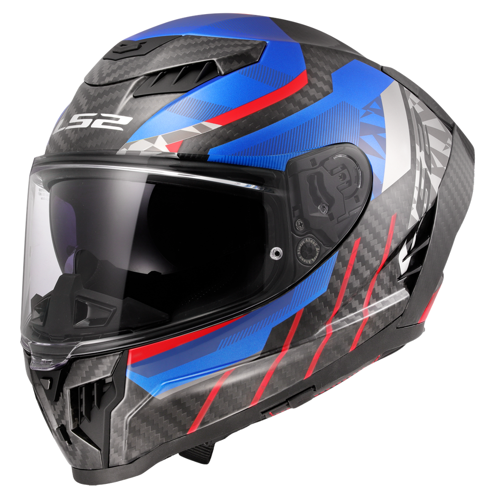 [168075226XS] LS2 FF807 DRAGON TRAX BLUE RED (XS)