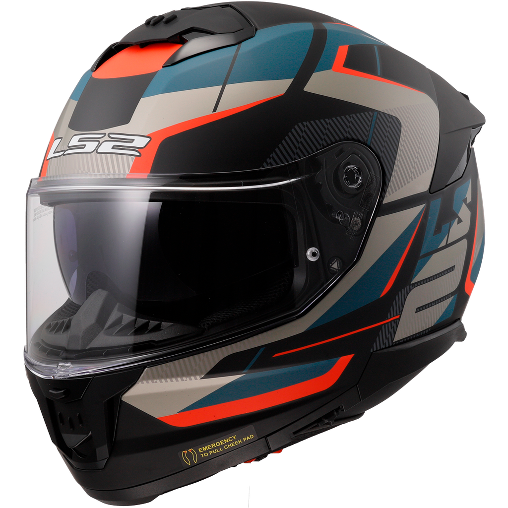 [168082311XS] LS2 FF808 STREAM II ROAD M.BLACK BLUE-06 (XS)