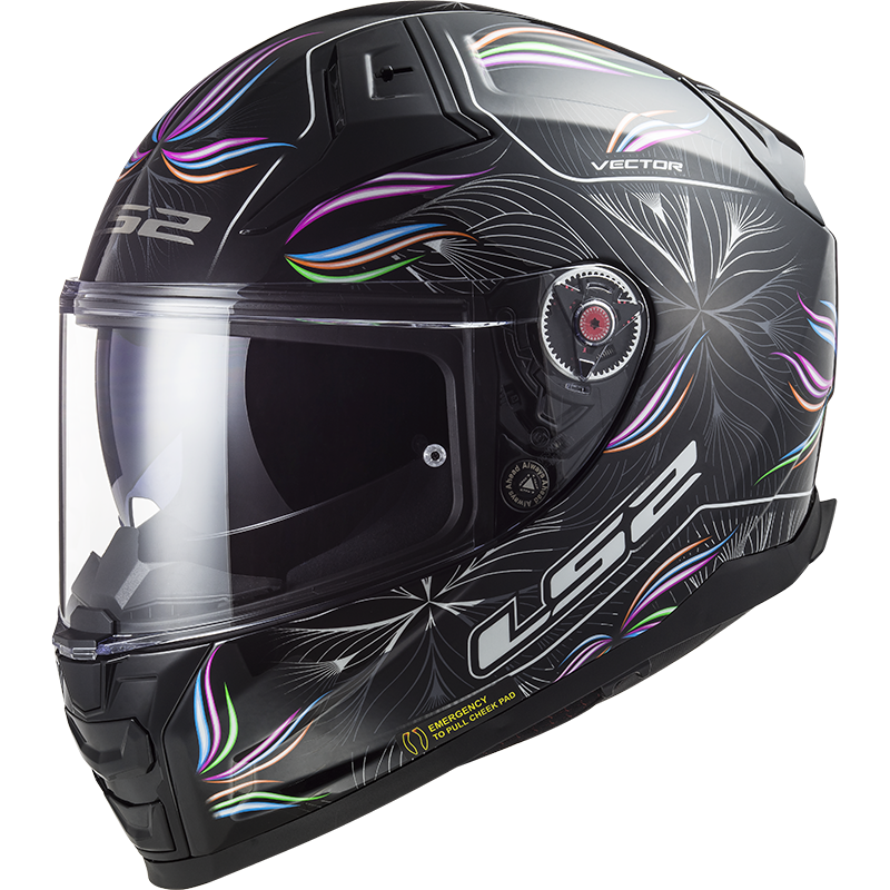 [168112112XXS] LS2 FF811 VECTOR II TROPICAL BLACK WHITE-06 (XXS)