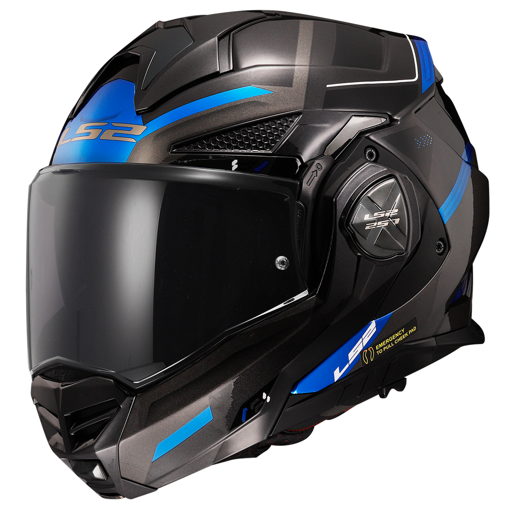 [569012108XS] LS2 FF901 ADVANT X SPECTRUM BLACK TITAN.BLUE-06 (XS)