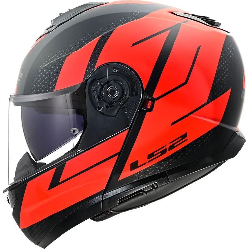 [569082431XS] LS2 FF908 STROBE II CODE BLACK RED-06 (XS)