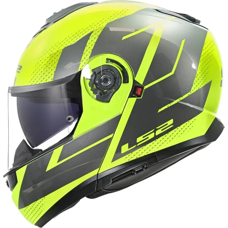 [569082454XS] LS2 FF908 STROBE II CODE H-VIS YELLOW GREY-06 (XS)