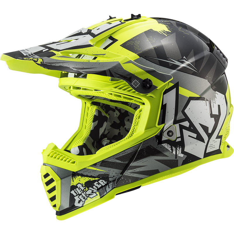 [46437J3412S] LS2 MX437 FAST II MINI CRUSHER BLACK YELLOW-06 (S)