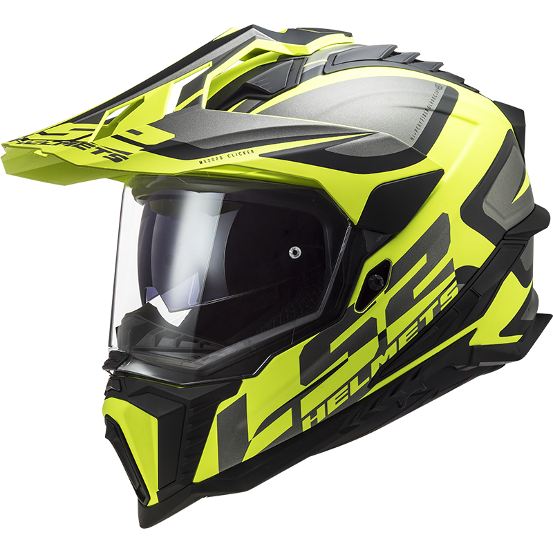 [467012154XS] LS2 MX701 EXPLORER ALTER MATT BLACK H- V YELLOW 06 (XS)