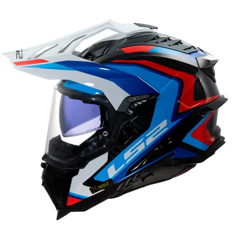 [467016426XS] LS2 MX701 Explorer C Frontier II White Blue-06 (XS)