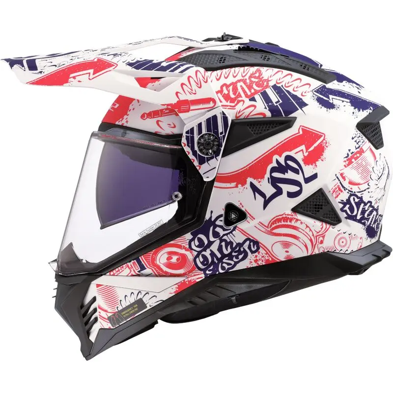 [467022502XS] LS2 MX702 Pioneer II Fantasy White Red Blue-06 (XS)