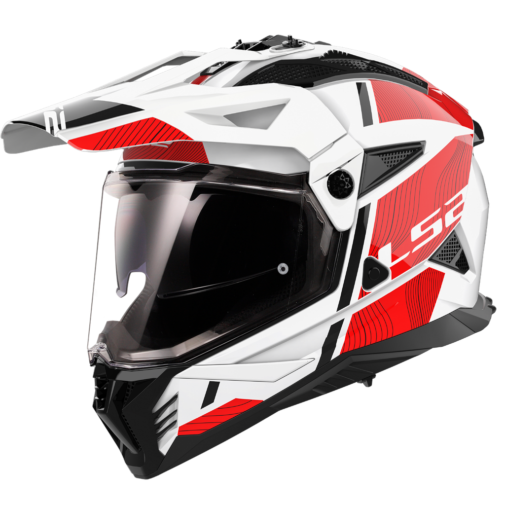 [467022232XS] LS2 MX702 PIONEER II HILL WHITE RED-06 (XS)