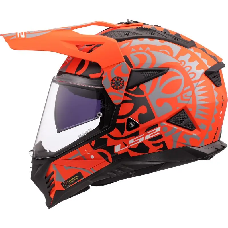 [467022651XS] LS2 MX702 Pioneer II Rangi Orange-06 (XS)
