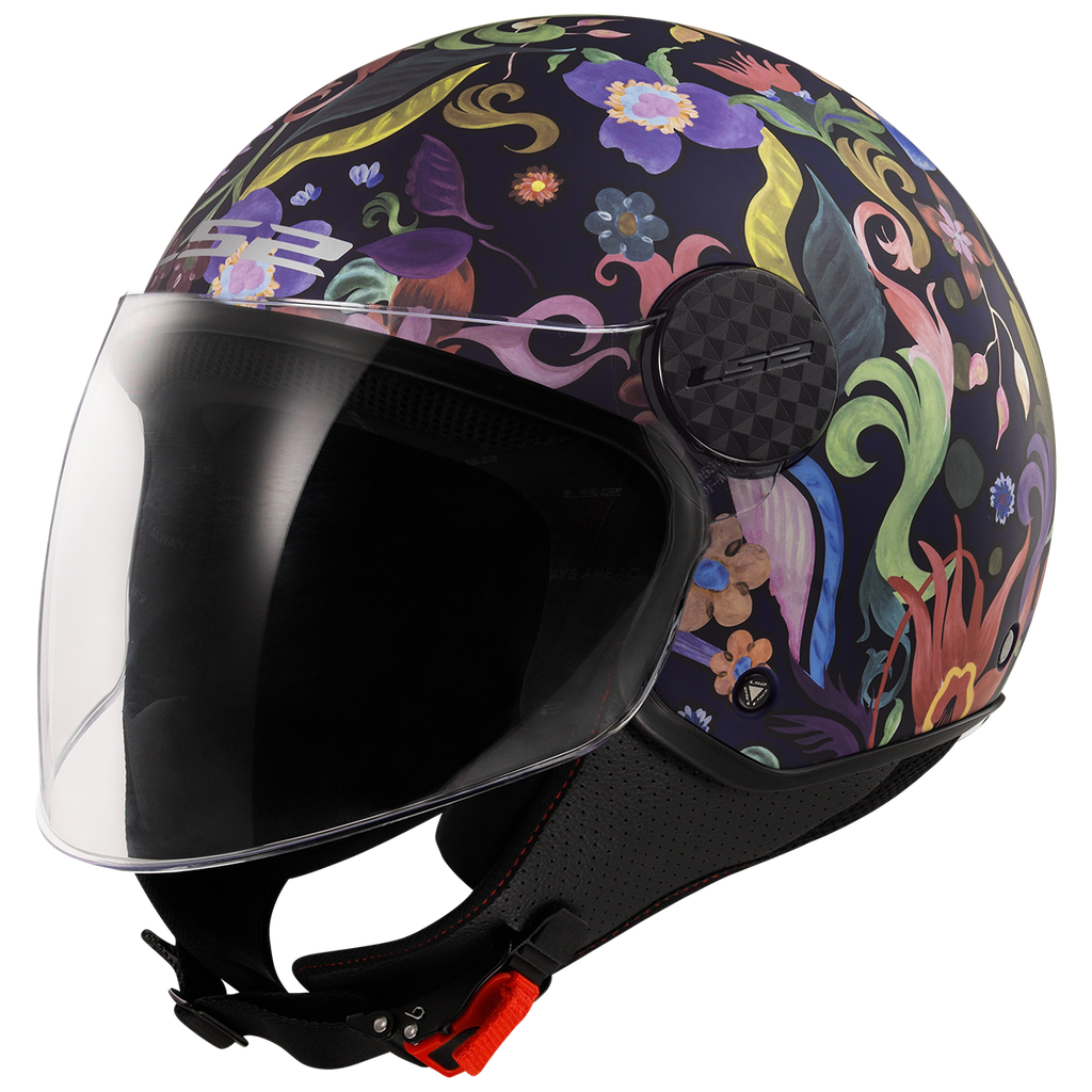 [365586126XS] LS2 OF558 SPHERE LUX II BLOOM BLUE PINK-06 (XS)
