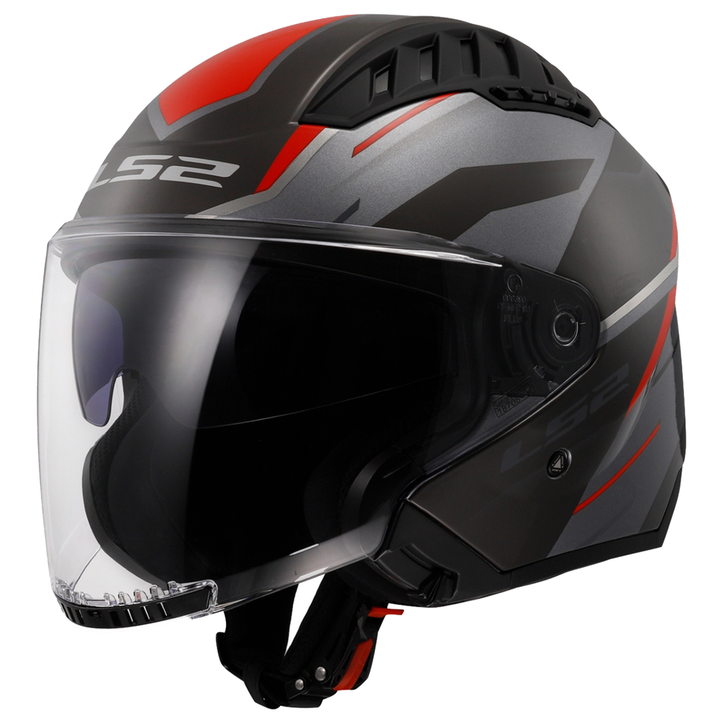 [366002232XS] LS2 OF600 COPTER II DISTON GREY RED-06 (XS)