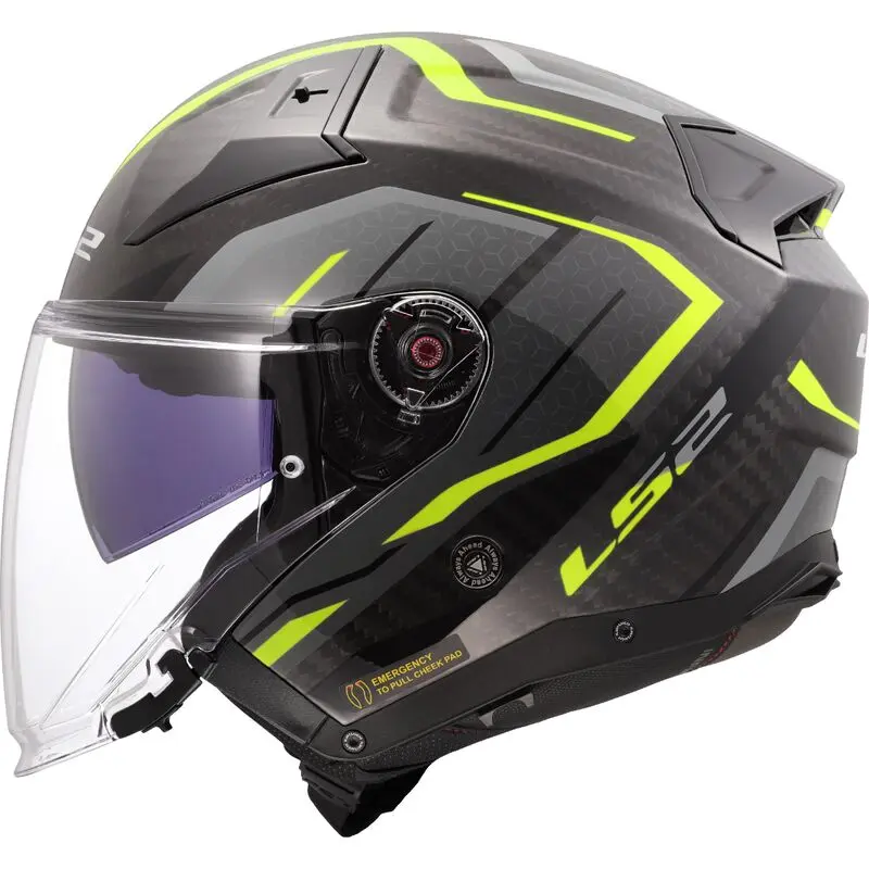 [366035454XS] LS2 OF603 Infinity II C Urus H-Vis Yellow-06 (XS)