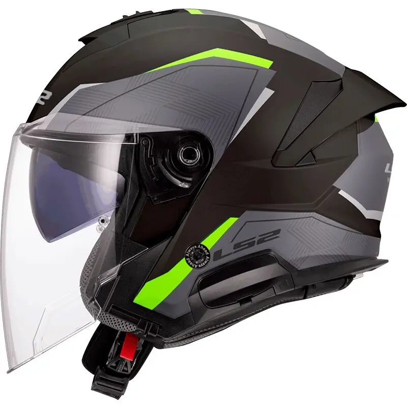 [366182053XS] LS2 OF618 Verso II Air Black H-Vis Yellow (XS)