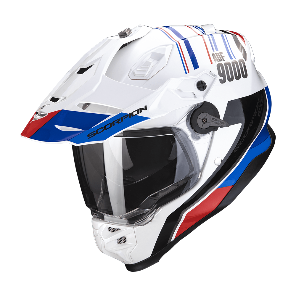 [184-426-236-02] Scorpion  Adf-9000 Air Desert White-Blue-Red (XS)