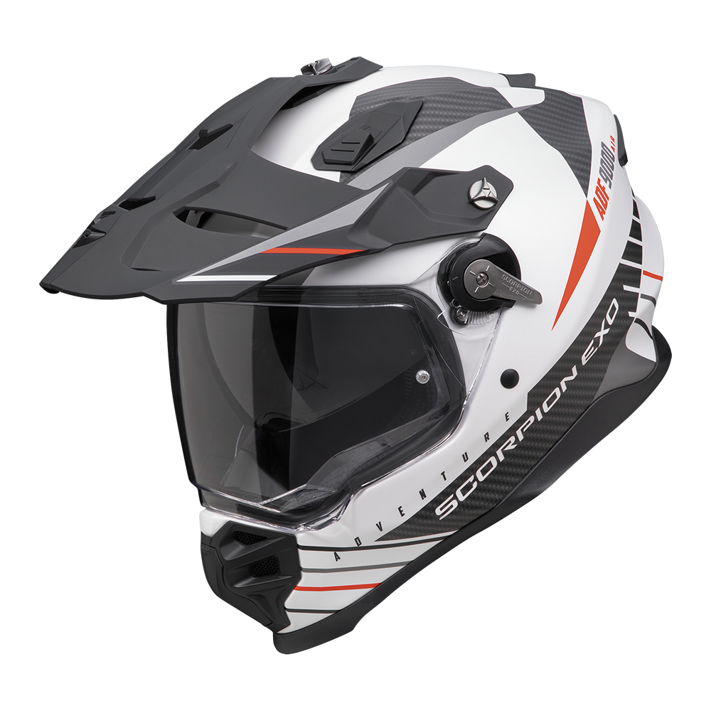 [184-472-292-02] Scorpion Adf-9000 Air Feat Matt White-Black-Red (XS)