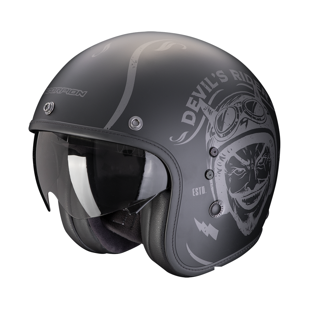 [78-459-159-02] Scorpion  Belfast Evo Romeo Matt Black-Silver (XS)