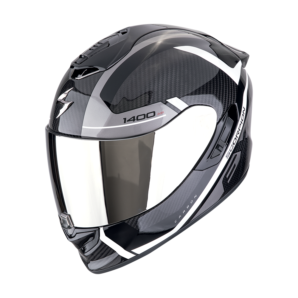 [140-484-332-02] Scorpion  Exo-1400 Evo Carbon Air Enko Black-Silver-White (XS)