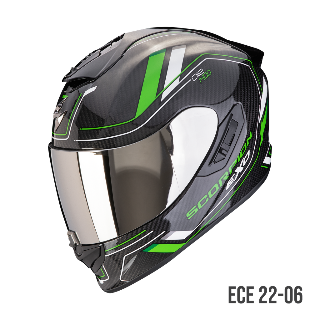 [140-440-69-02] Scorpion  Exo-1400 Evo Carbon Air Mirage Black-Green (XS)