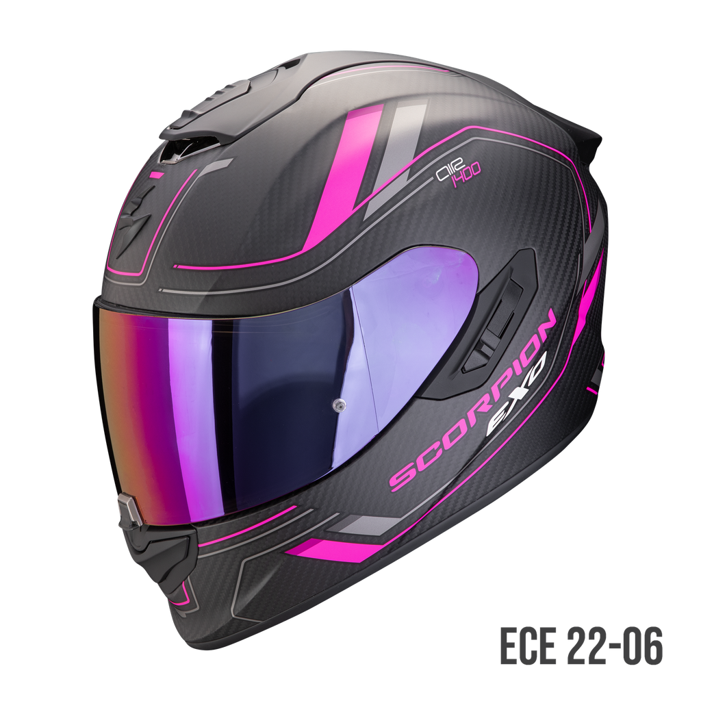 [140-440-179-02] Scorpion  Exo-1400 Evo Carbon Air Mirage Matt Black-Pink (XS)
