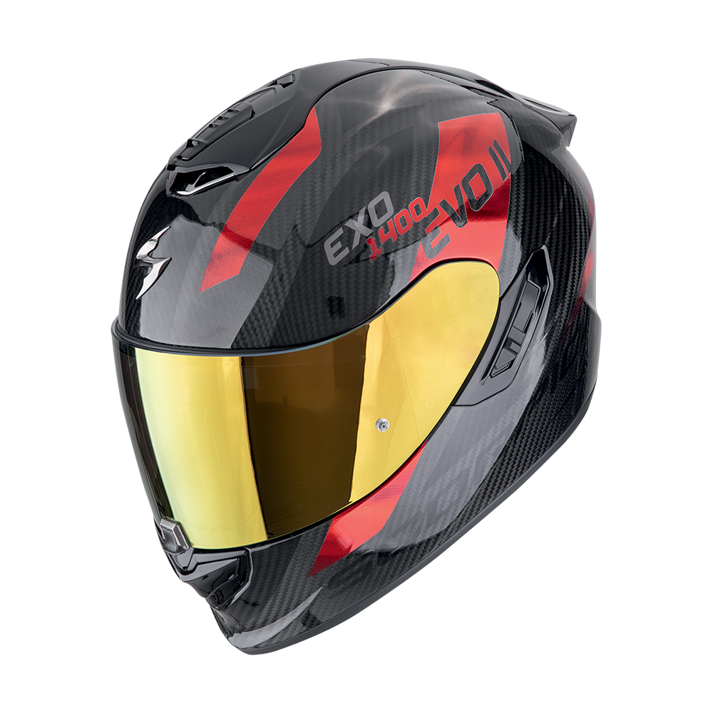 [140-483-24-02] Scorpion  Exo-1400 Evo Carbon Air Platted Black-Red (XS)