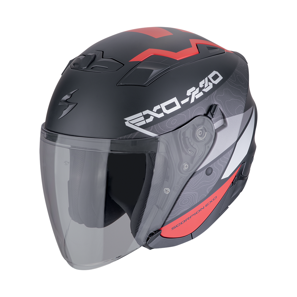 [23-481-355-02] Scorpion  Exo-230 Band Matt black-red-silver (XS)