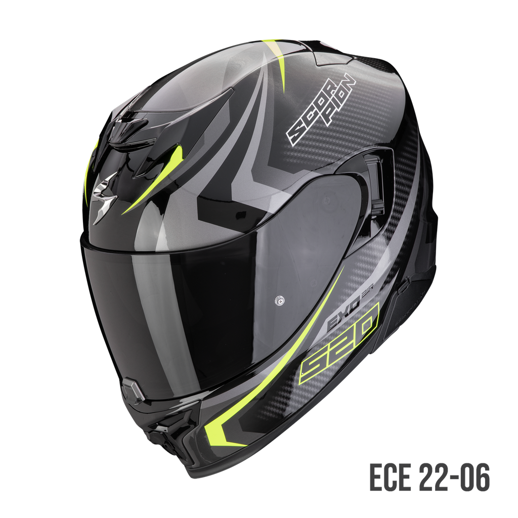 [172-449-206-02] Scorpion  Exo-520 Evo Air Terra Black-Silver-Neon Yellow (XS)
