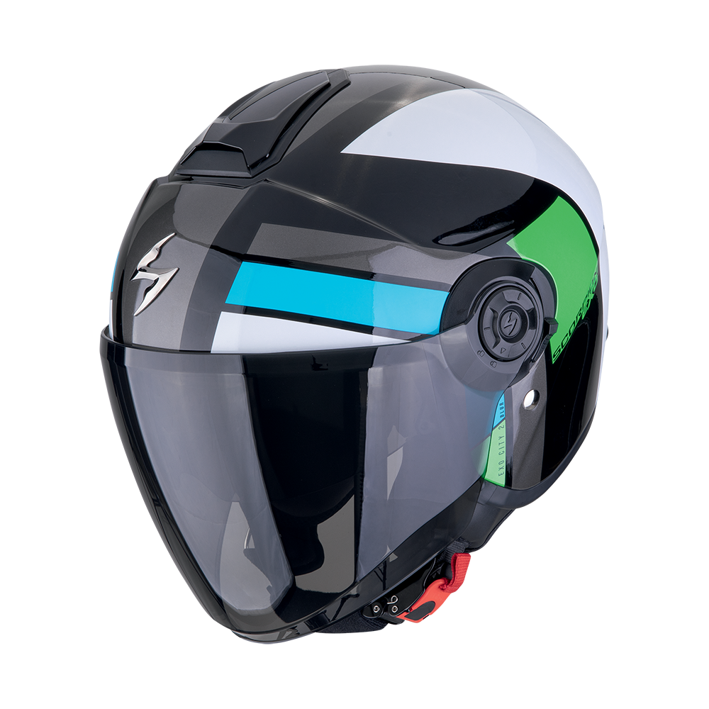 [183-496-135-02] Scorpion  Exo-City Ii Blur Black-White-Green (XS)