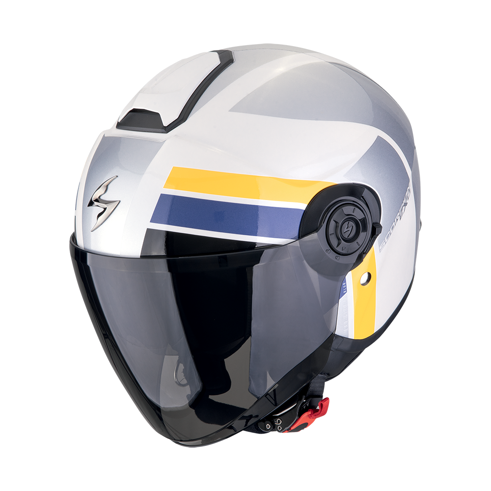 [183-496-362-02] Scorpion  Exo-City Ii Blur White-Silver-Yellow (XS)