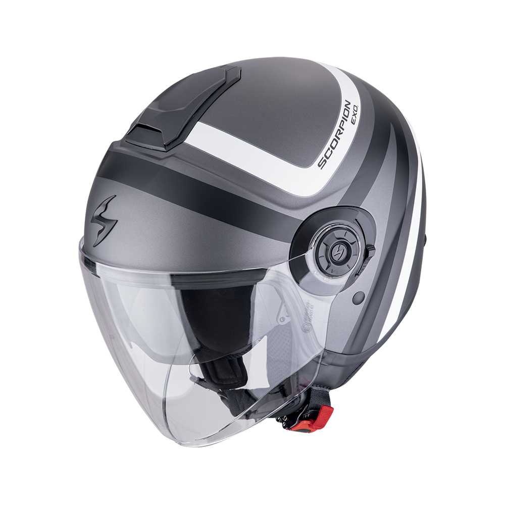 [183-488-357-02] Scorpion  Exo-City Ii Riva Matt Silver-Black-White (XS)