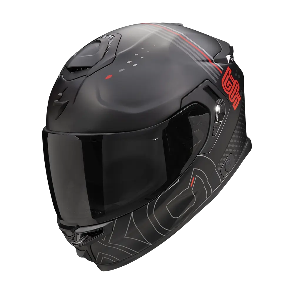 [150-466-343-02] Scorpion  Exo-Gt Sp Air Techlane Matt Black-Grey-Red (XS)