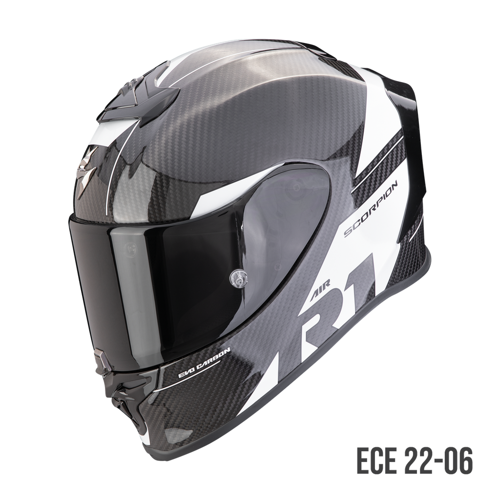 [110-434-55-02] Scorpion  Exo-R1 Evo Onyx Carbon Air Rally Black-White (XS)