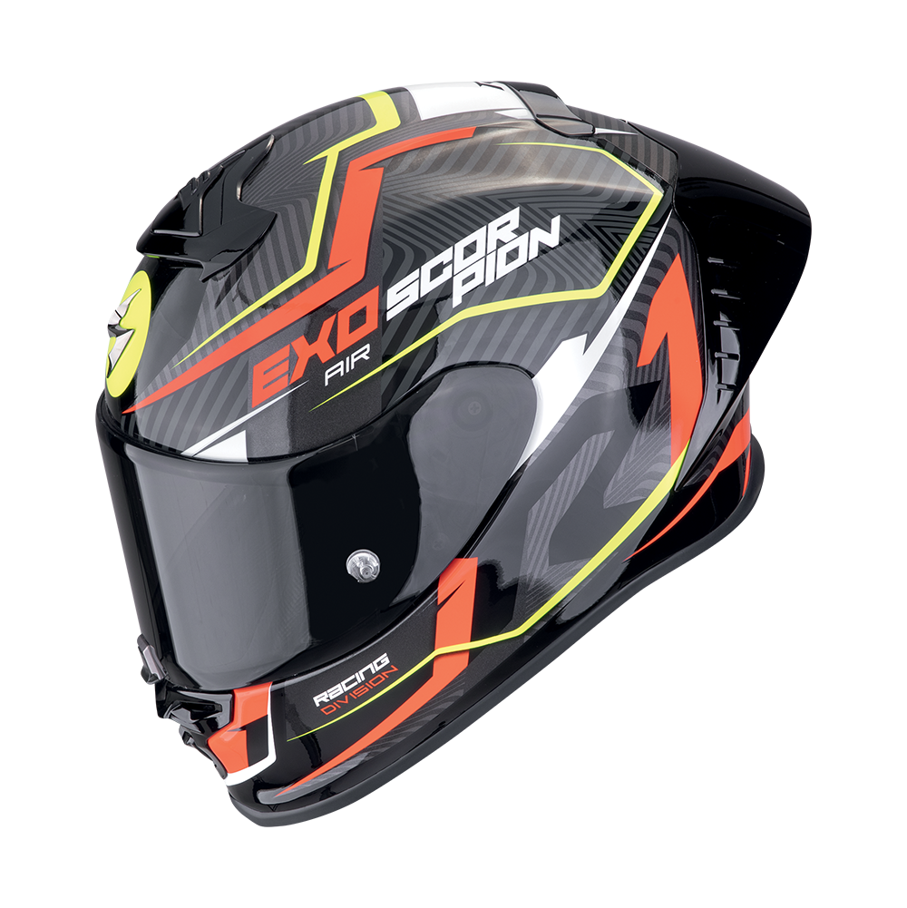 [111-442-259-02] Scorpion  Exo-R1 Evo Ii Air Coup Black-Red-Neon Yellow (XS)