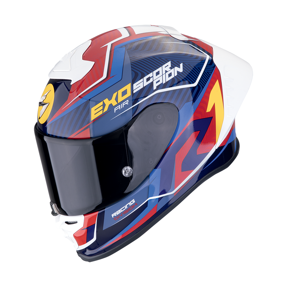 [111-442-328-02] Scorpion  Exo-R1 Evo Ii Air Coup Blue-Red-Yellow (XS)