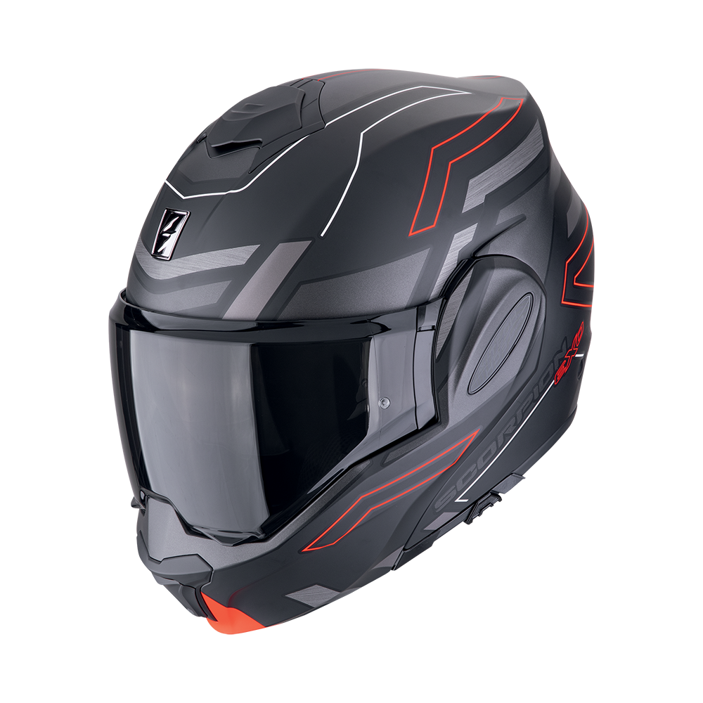 [118-487-24-02] Scorpion Exo-Tech Evo Conquer Matt Black-Red (XS)
