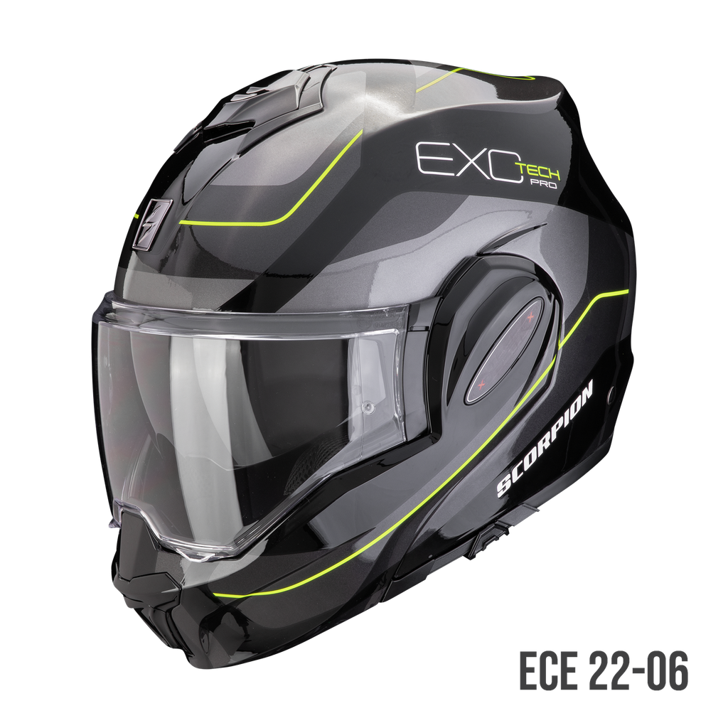 [119-435-325-02] Scorpion  Exo-Tech Evo Pro Commuta Black-Silver-Yellow (XS)
