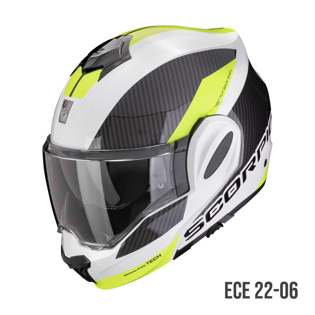 [118-457-338-02] Scorpion  Exo-Tech Evo Team White-Neon Yellow (XS)