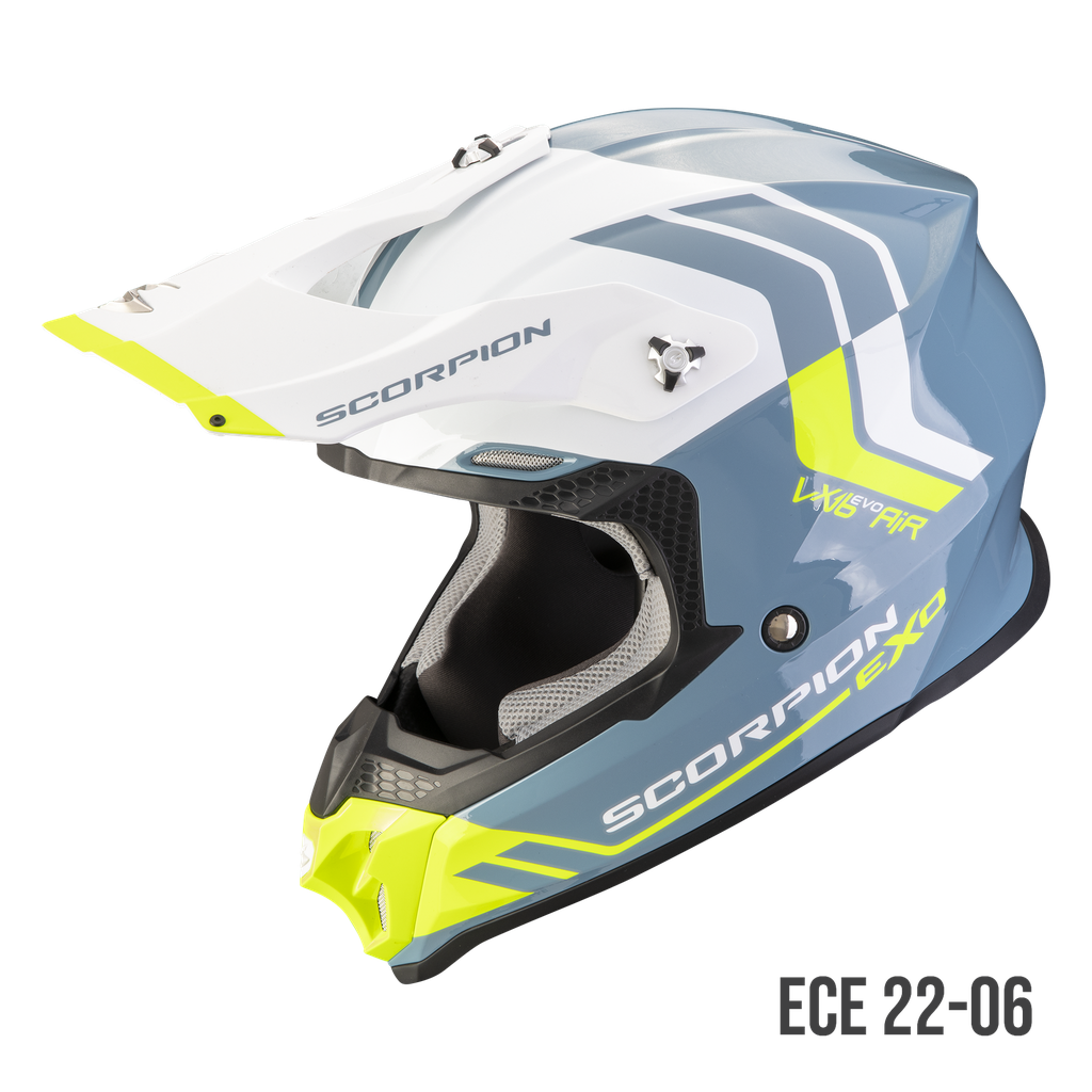 [146-430-191-02] Scorpion  Vx-16 Evo Air Fusion Blue-Neon yellow (XS)