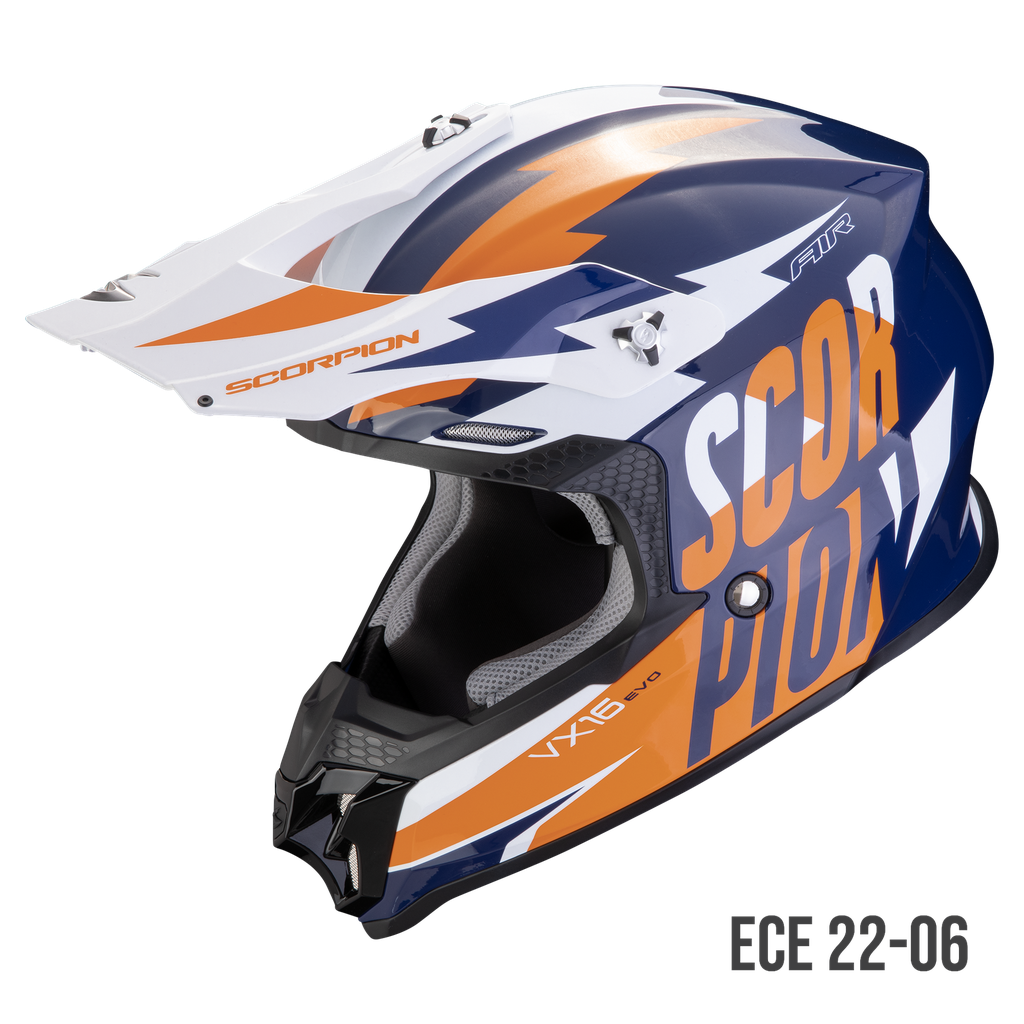 [146-431-204-02] Scorpion  Vx-16 Evo Air Slanter Blue-Orange (XS)