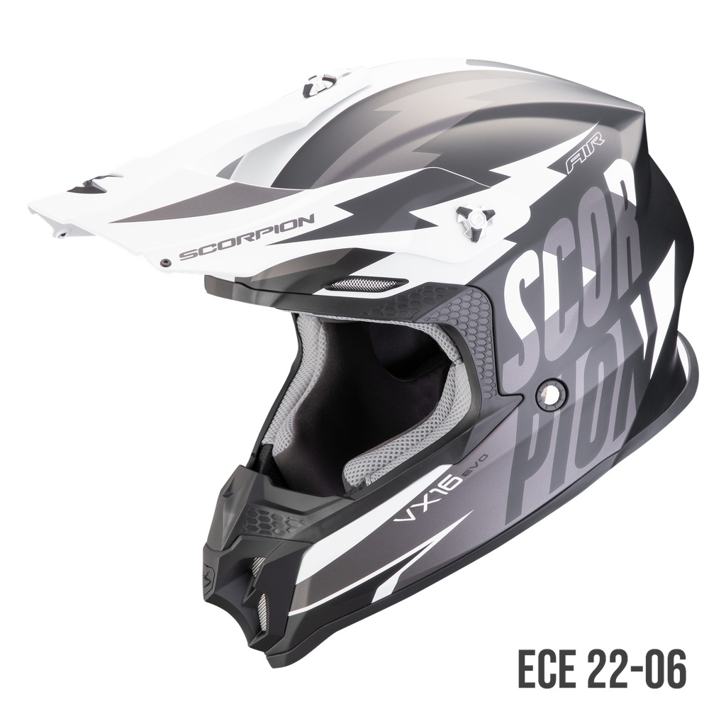 [146-431-159-02] Scorpion  Vx-16 Evo Air Slanter Matt Black-Silver (XS)