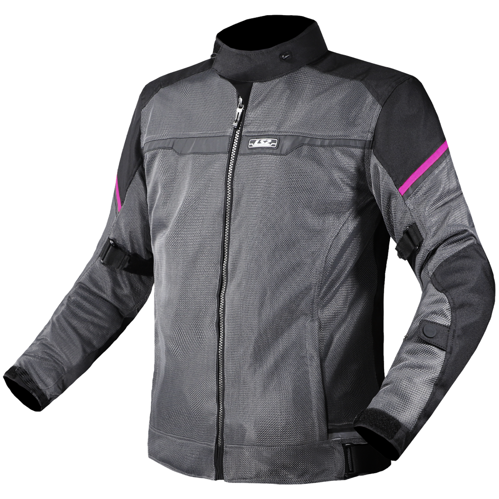[64100S0012XS] LS2 RIVA LADY JACKET BLACK DARK GREY PINK (XS)