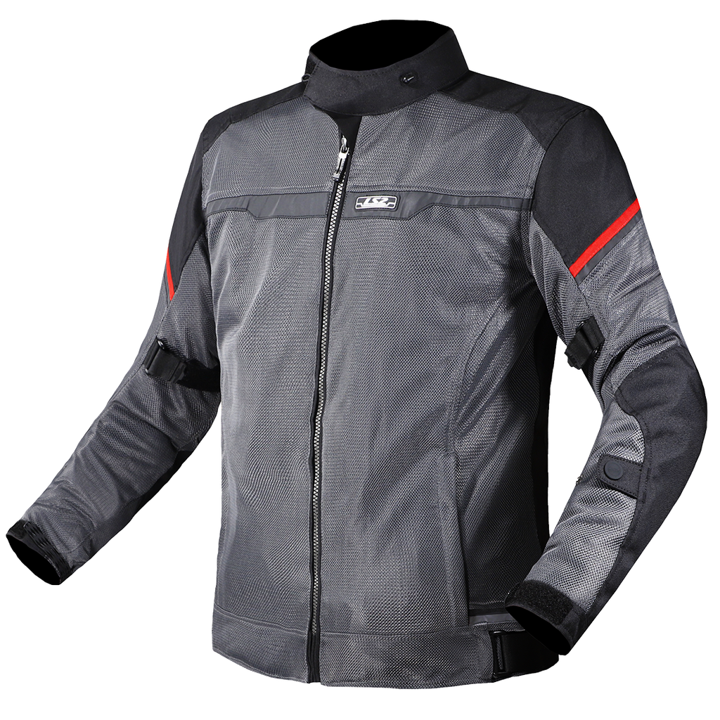 [64100S0112S] LS2 RIVA MAN JACKET BLACK DARK GREY RED (S)