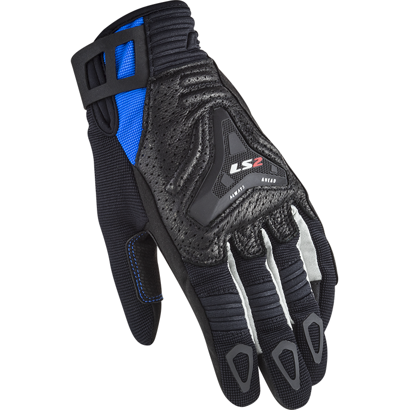 [70120F0026XS] LS2 ALL TERRAIN LADY GLOVES BLACK BLUE (XS)