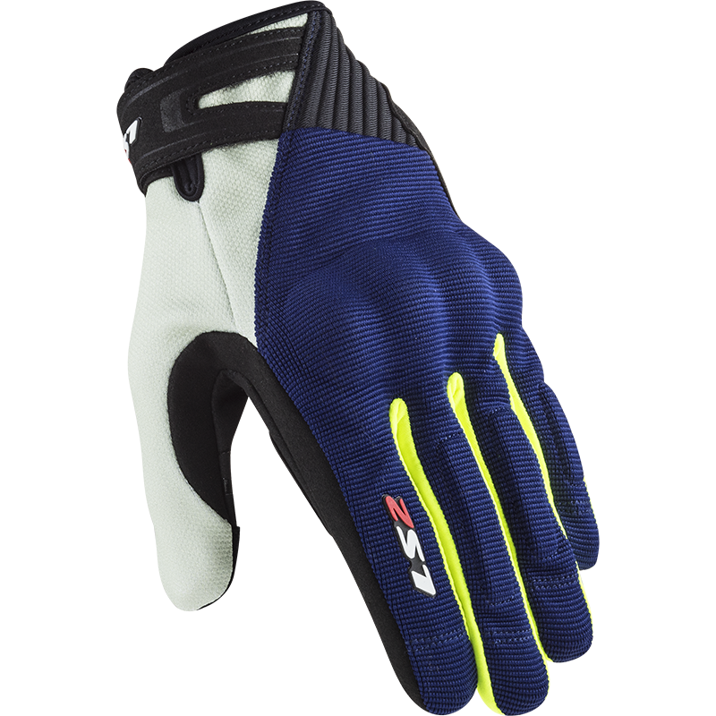[70011F0126S] LS2 DART 2 MAN GLOVES BLUE H-V YELLOW (S)