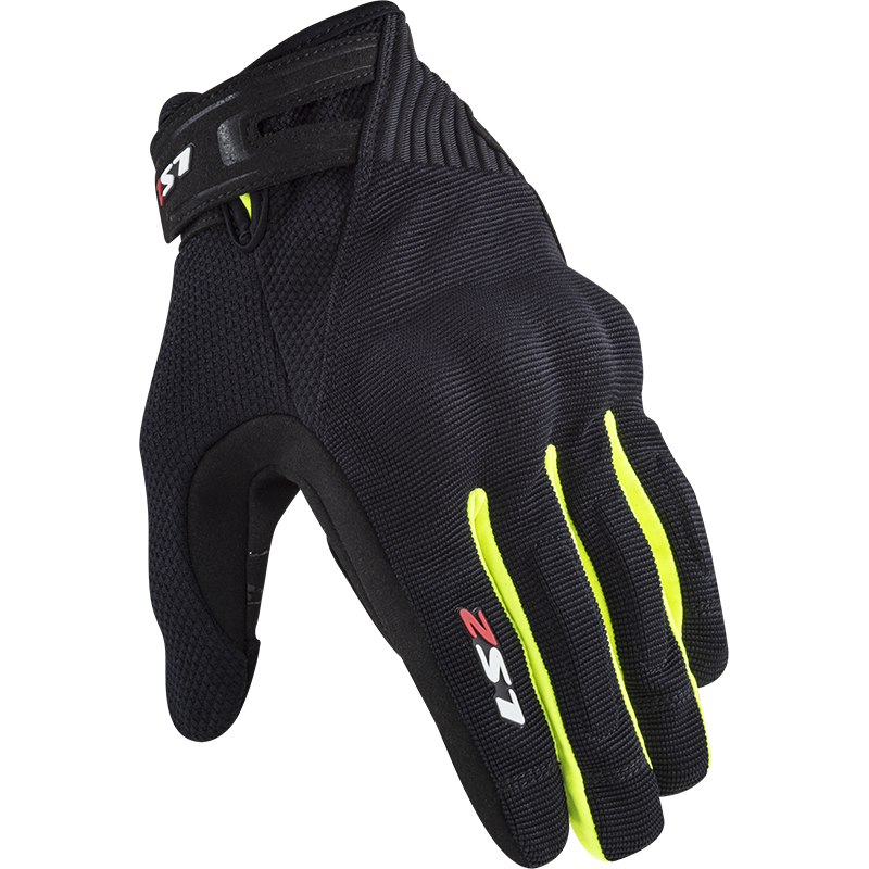 [70011F0154S] LS2 DART 2 MAN GLOVES BLACK H-V YELLOW (S)