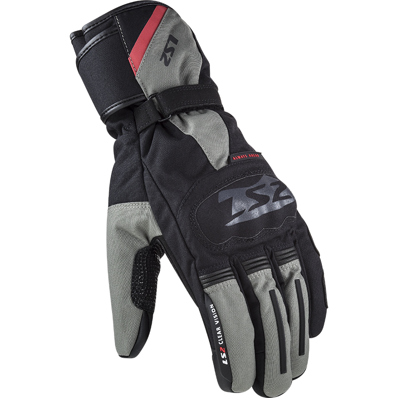 [70100W0107S] LS2 SNOW MAN GLOVES BLACK GREY (S)